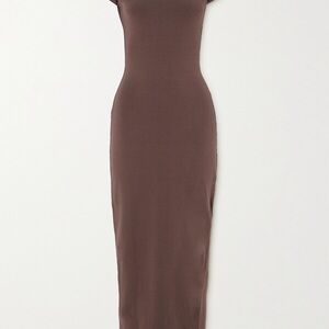 Skims t-shirt maxi dress, Cocoa, large